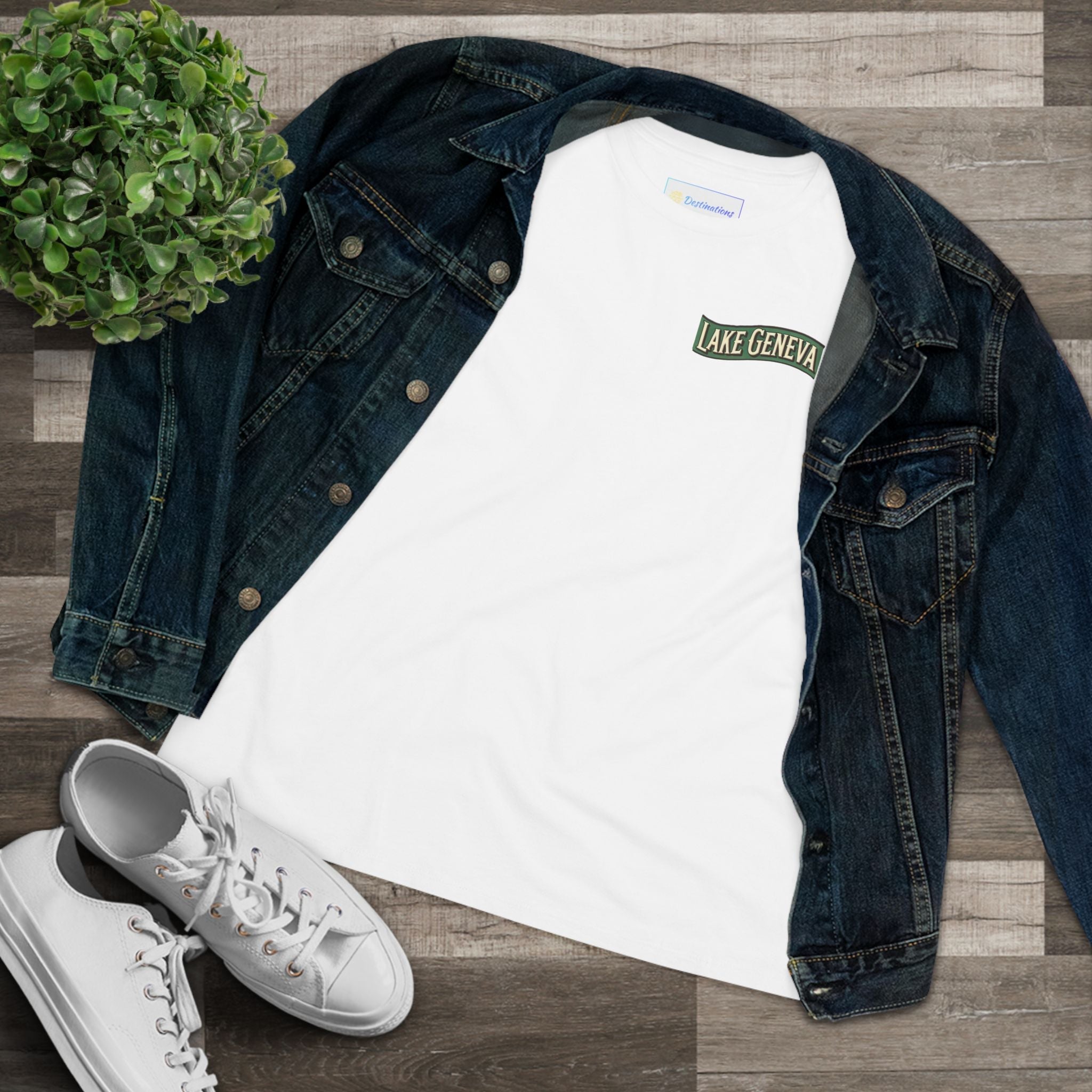 Retro Lake Geneva Women's Cotton Tee