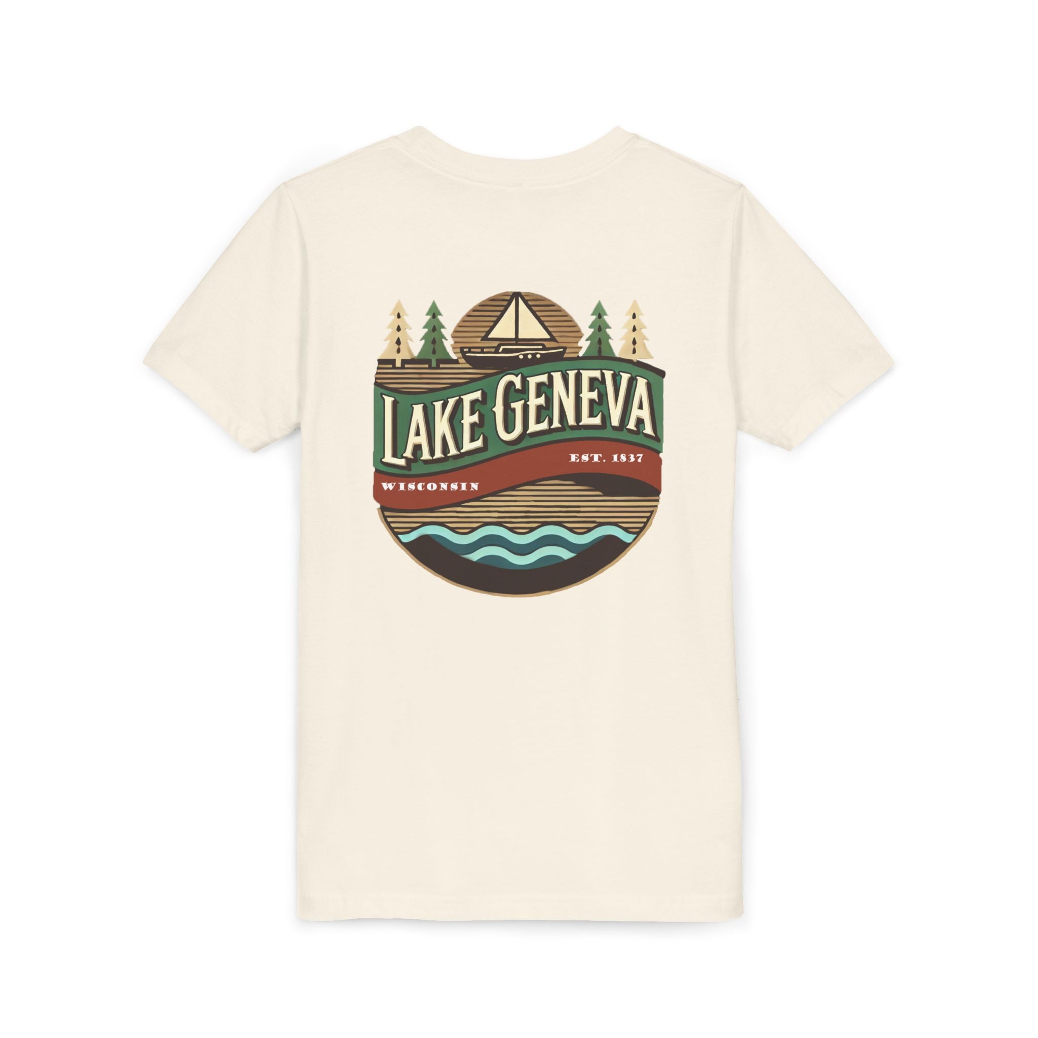 Retro Lake Geneva Unisex Youth Short Sleeve Tee