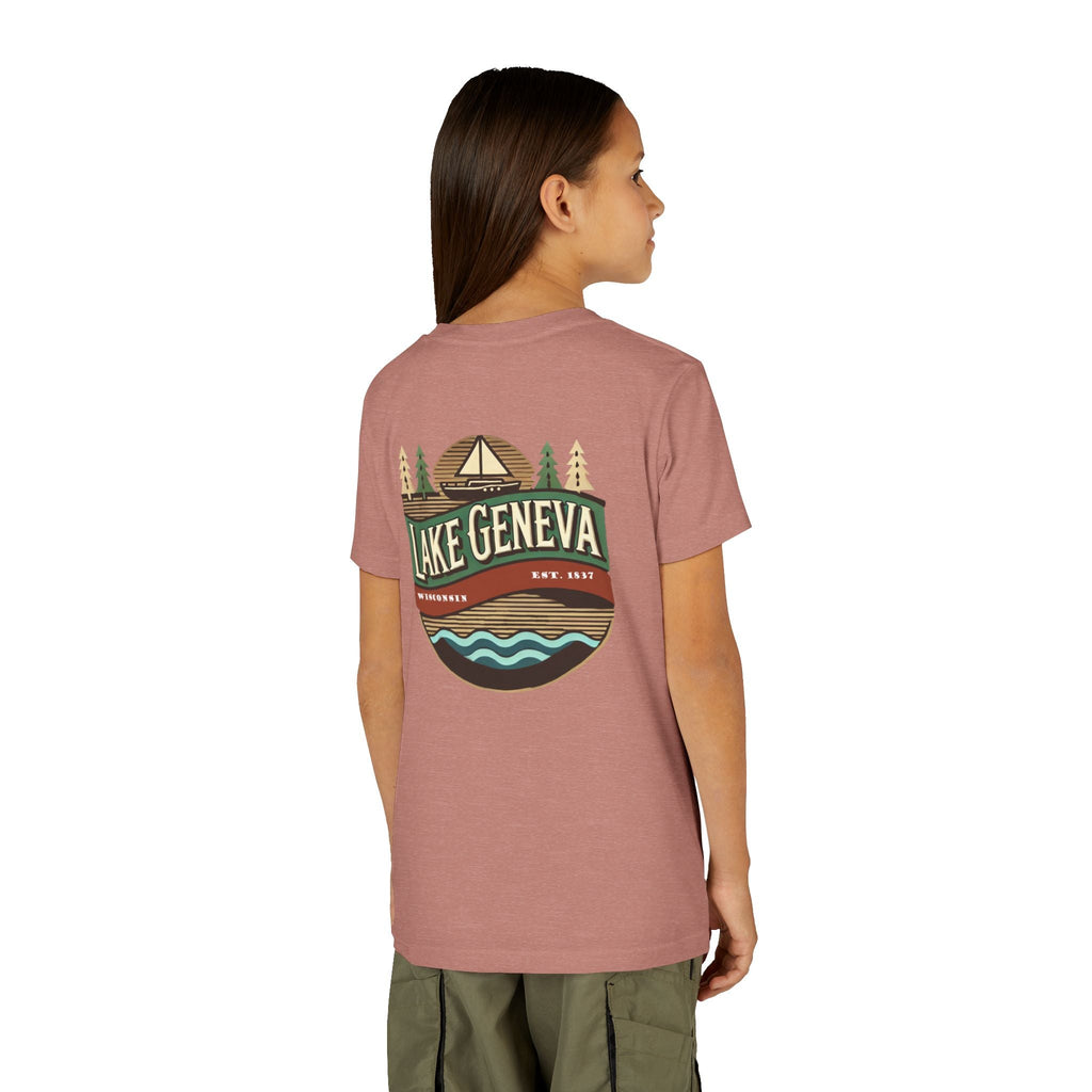 Retro Lake Geneva Unisex Youth Short Sleeve Tee
