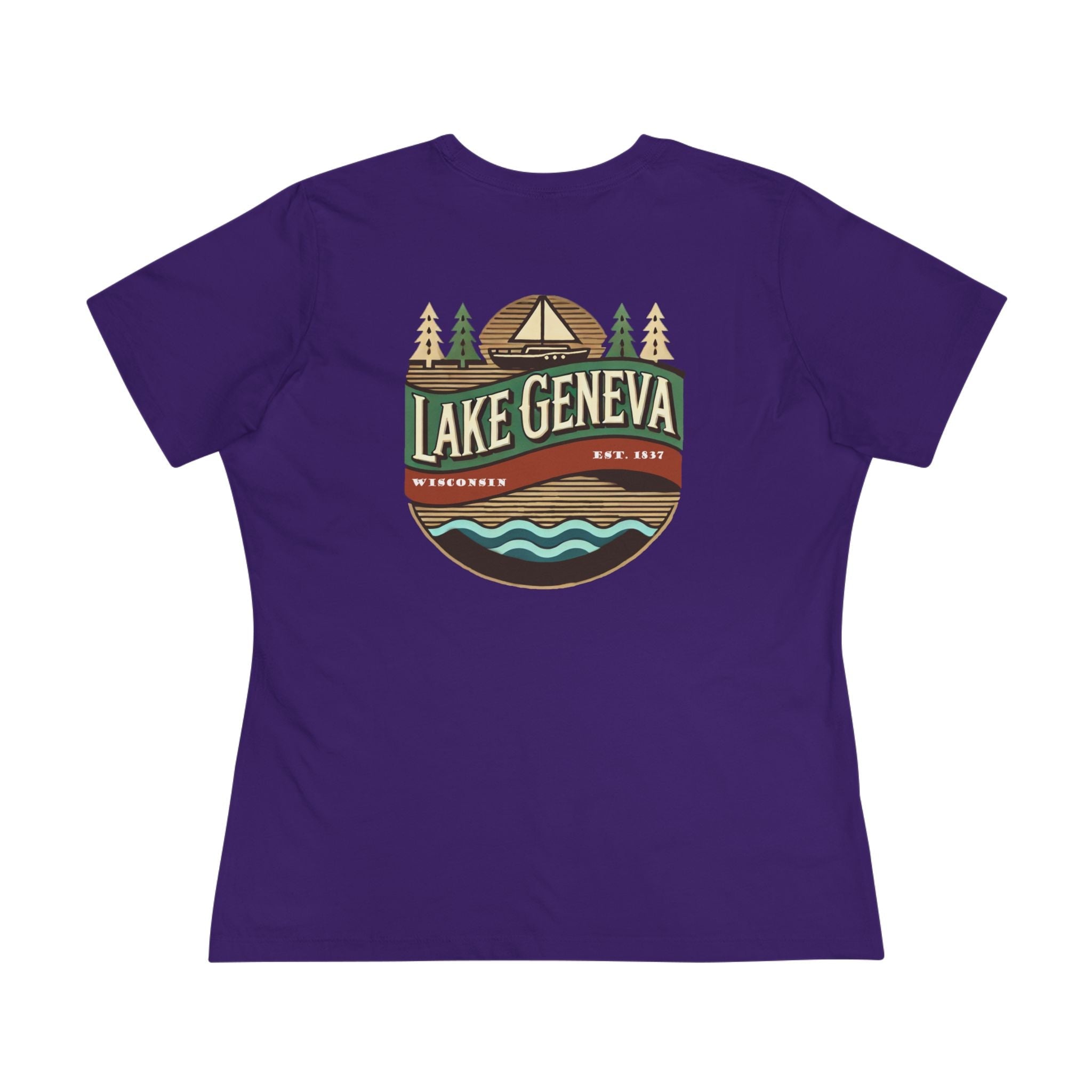 Retro Lake Geneva Women's Cotton Tee