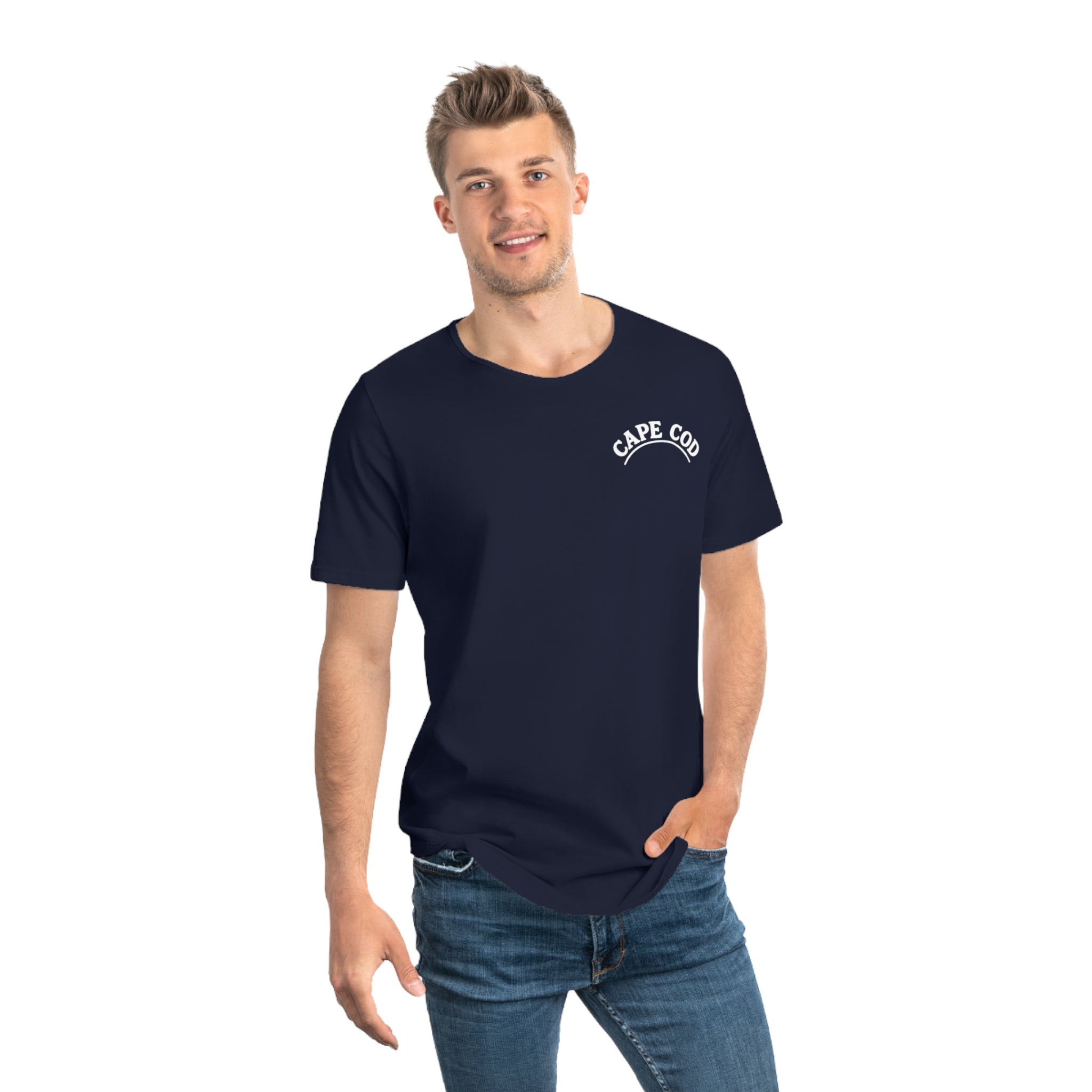 Rustic Cape Cod Men's Jersey Curved Hem Tee