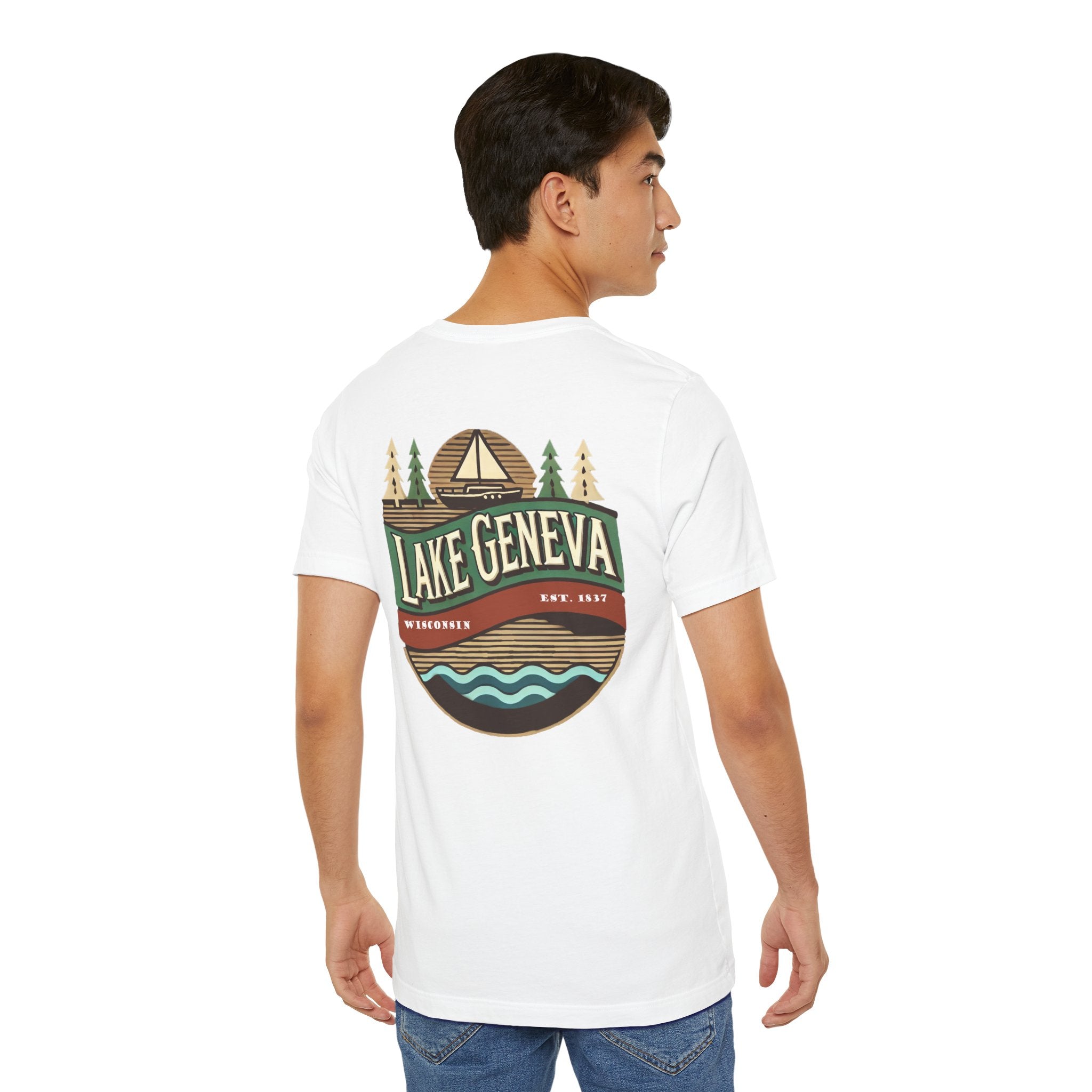 Retro Lake Geneva Unisex Jersey Short Sleeve Tee