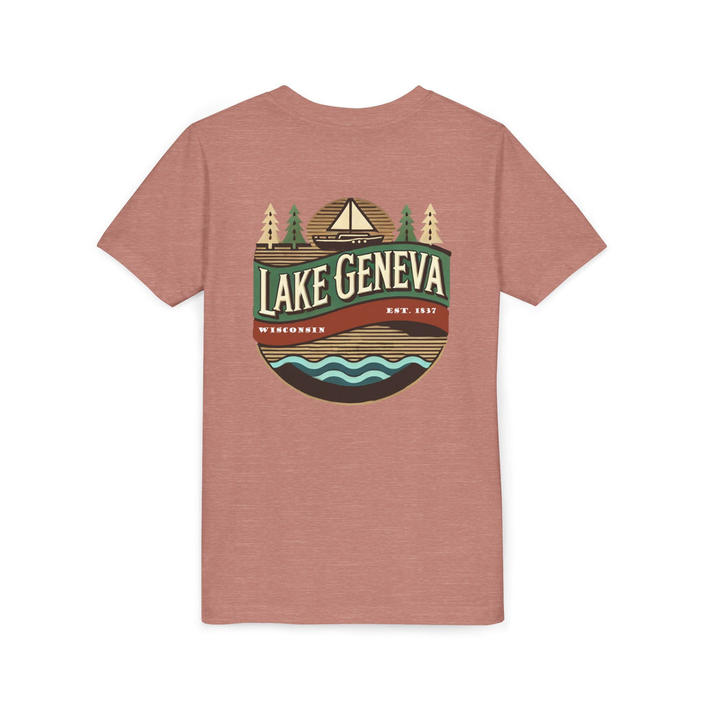 Retro Lake Geneva Unisex Youth Short Sleeve Tee