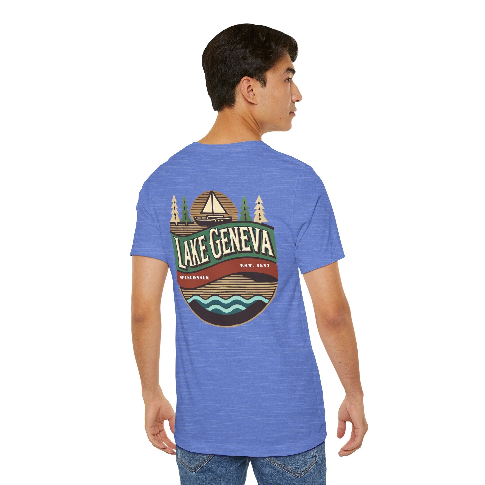 Retro Lake Geneva Unisex Jersey Short Sleeve Tee