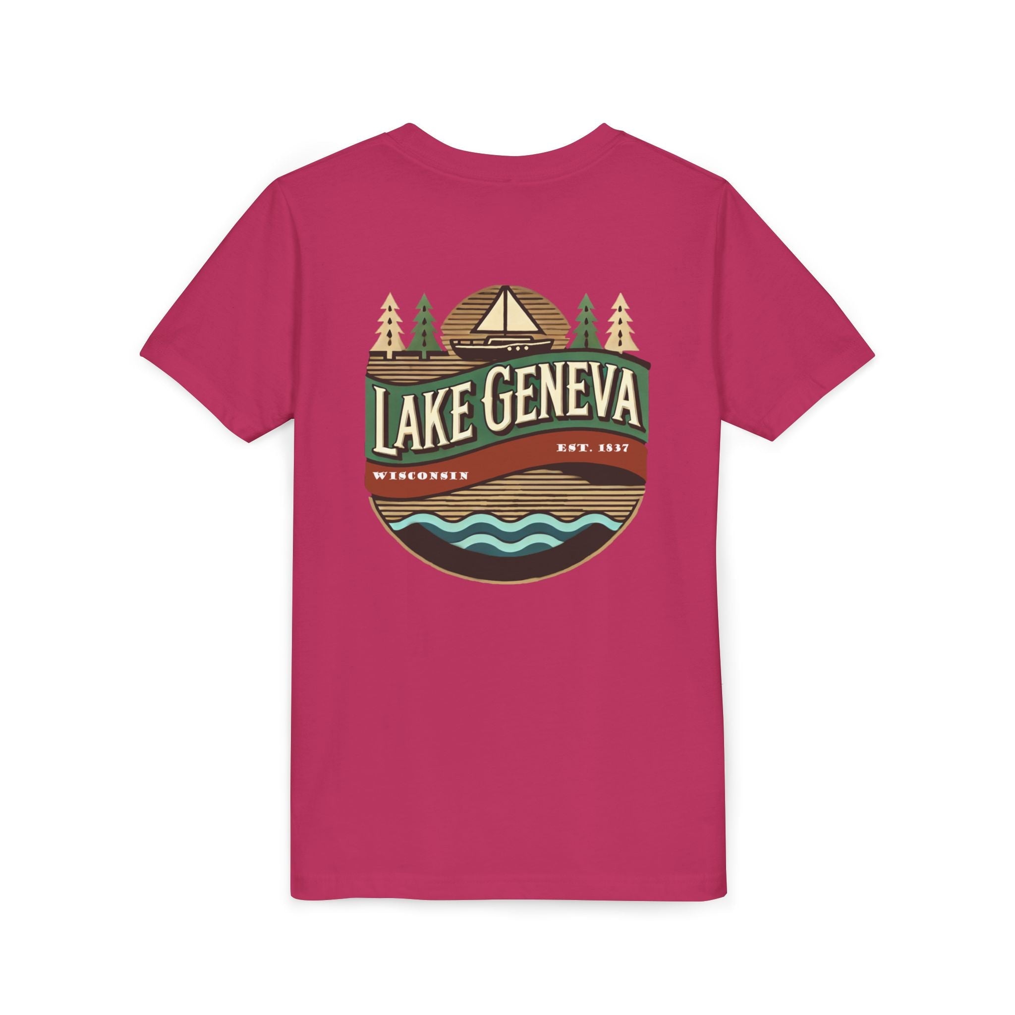Retro Lake Geneva Unisex Youth Short Sleeve Tee
