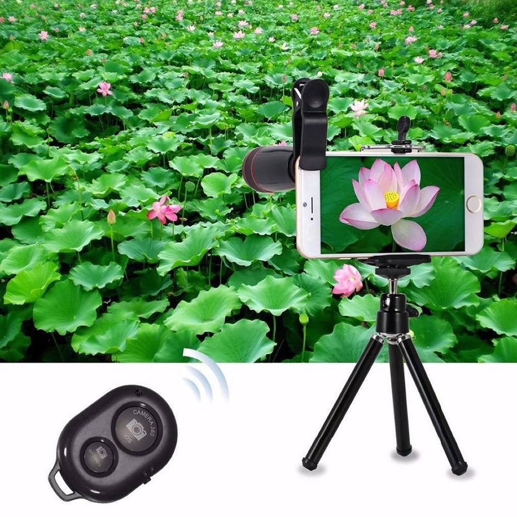 iPhone Camera Lens Kit — 11 Pro Lenses + Tripod & Bluetooth Remote