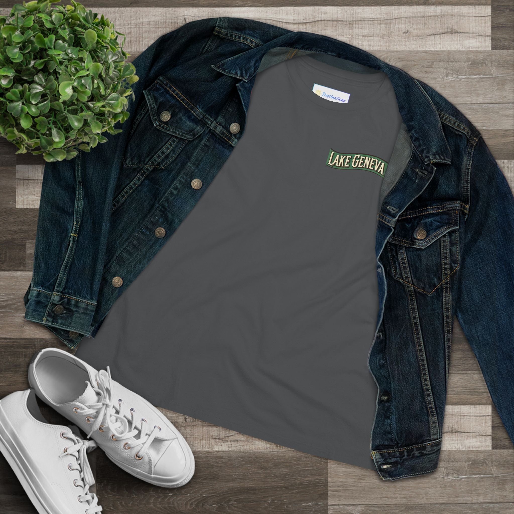 Retro Lake Geneva Women's Cotton Tee