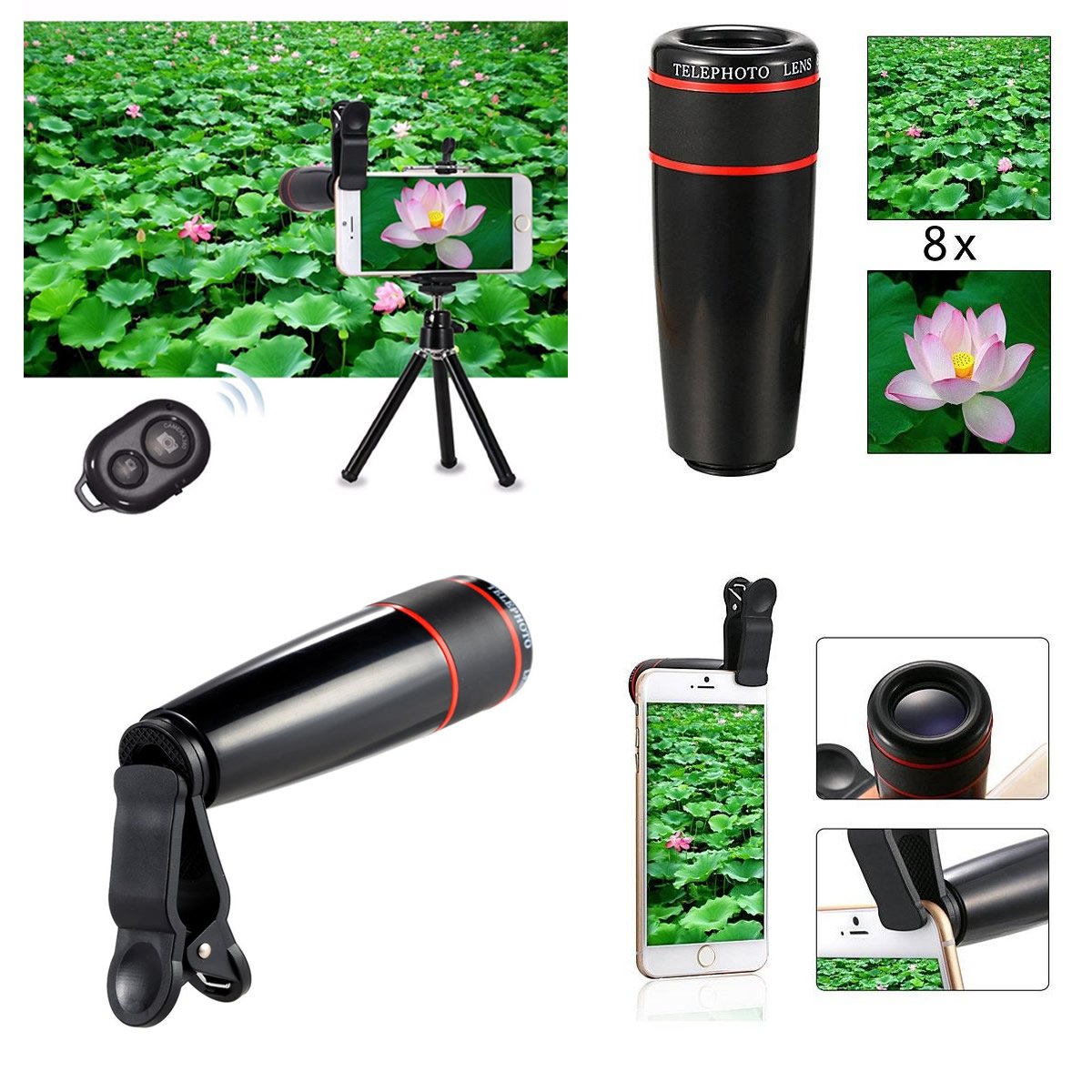 iPhone Camera Lens Kit — 11 Pro Lenses + Tripod & Bluetooth Remote