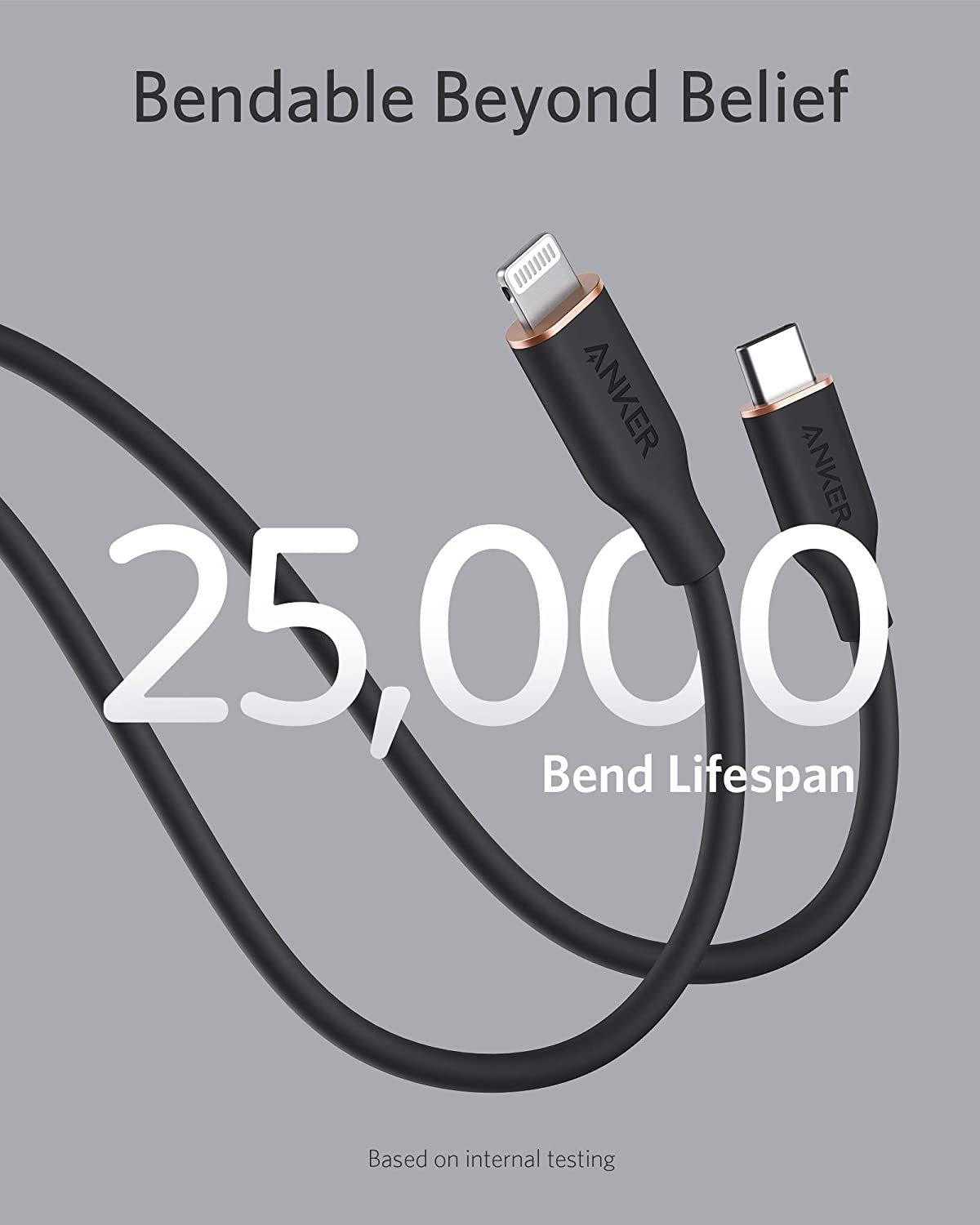 Anker 641 USB-C to Lightning Cable (3 ft, Flow Silicone)