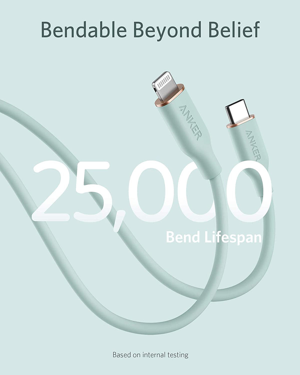 Anker 641 USB-C to Lightning Cable (3 ft, Flow Silicone)
