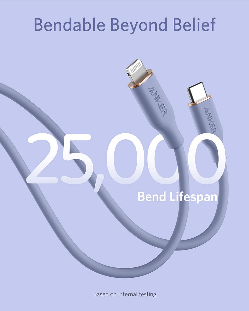 Anker 641 USB-C to Lightning Cable (3 ft, Flow Silicone)
