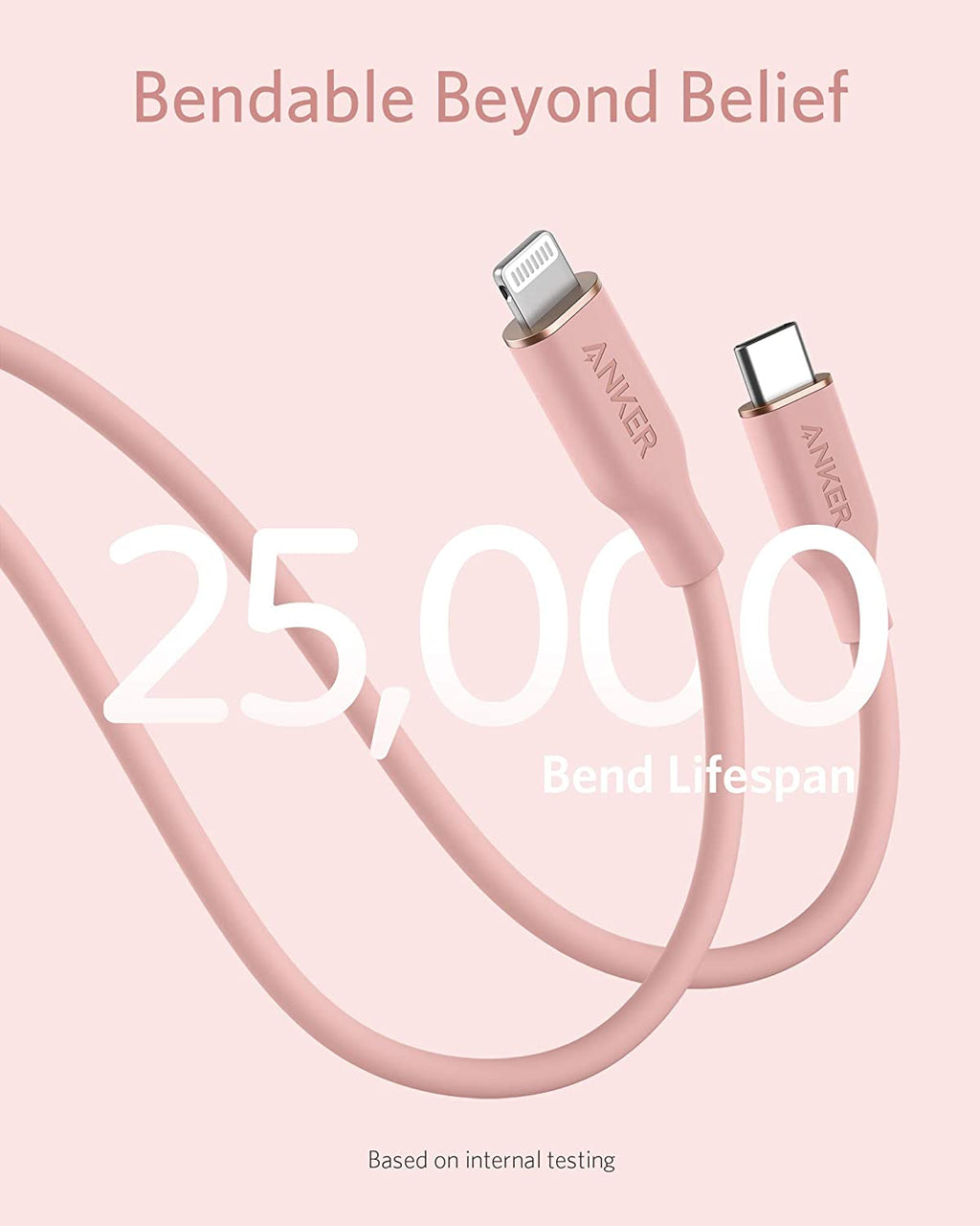 Anker 641 USB-C to Lightning Cable (3 ft, Flow Silicone)
