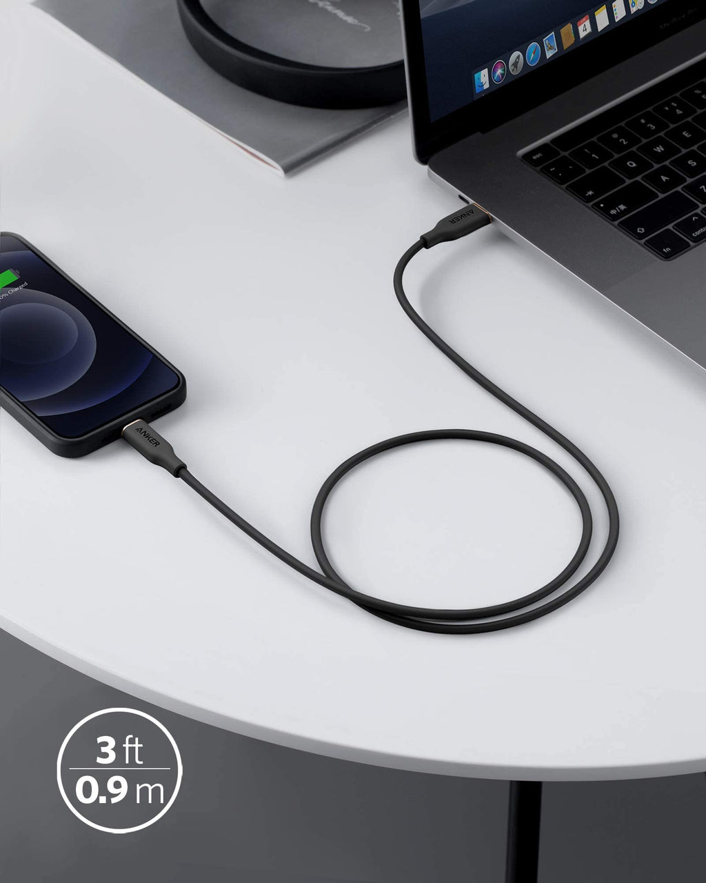 Anker 641 USB-C to Lightning Cable (6 ft, Flow Silicone)
