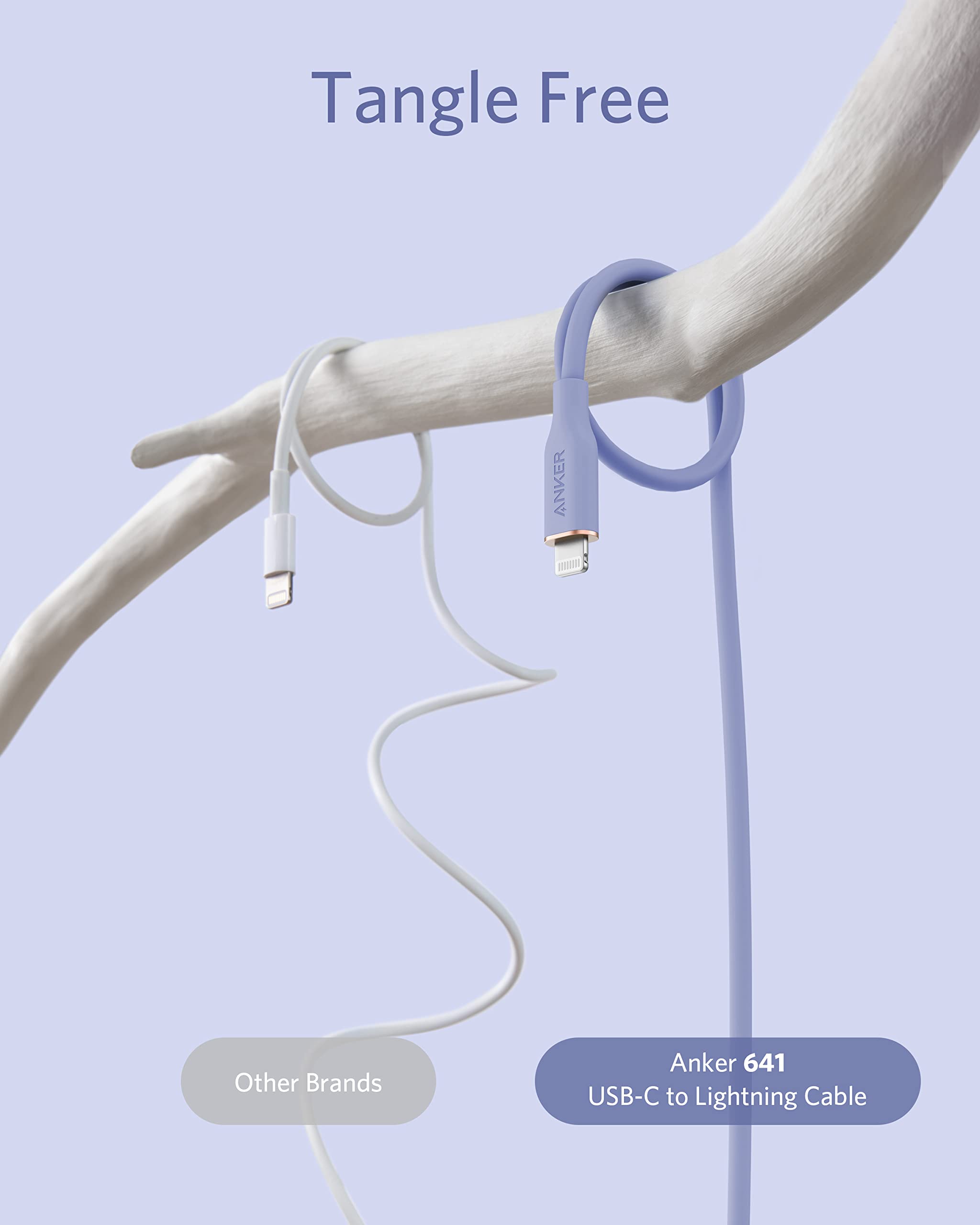 Anker 641 USB-C to Lightning Cable (6 ft, Flow Silicone)