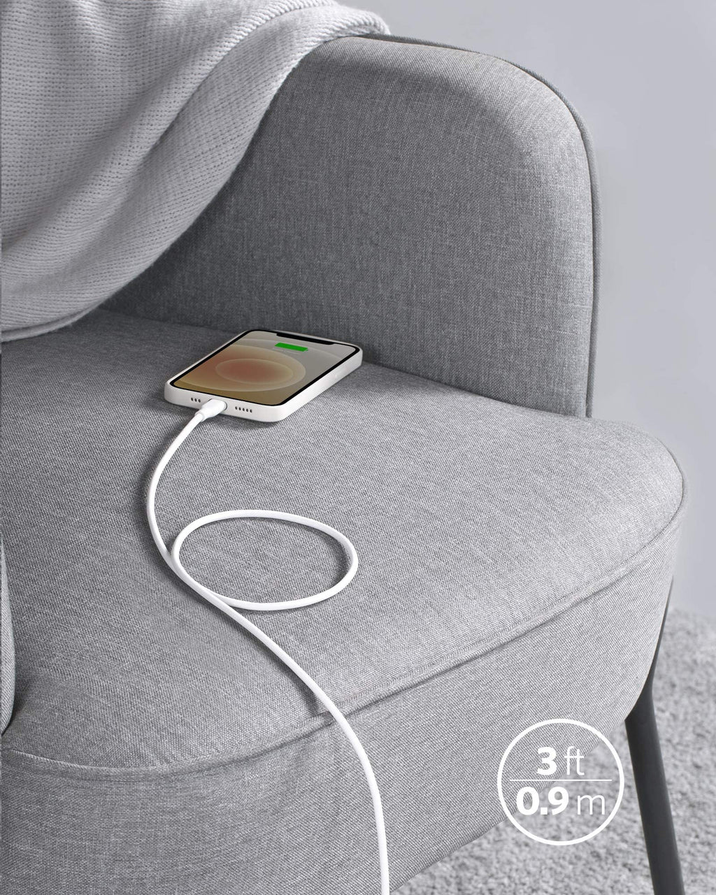 Anker 641 USB-C to Lightning Cable (6 ft, Flow Silicone)