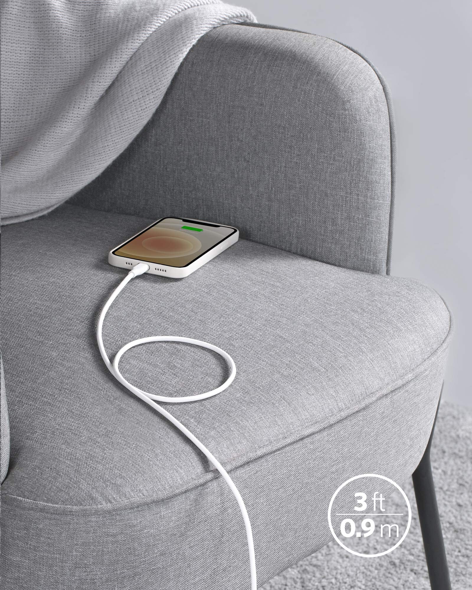 Anker 641 USB-C to Lightning Cable (6 ft, Flow Silicone)