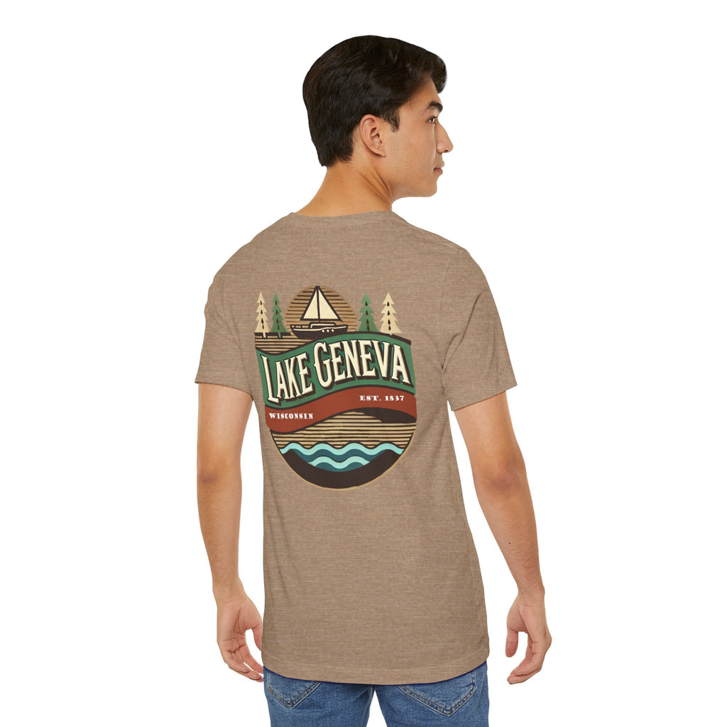 Retro Lake Geneva Unisex Jersey Short Sleeve Tee