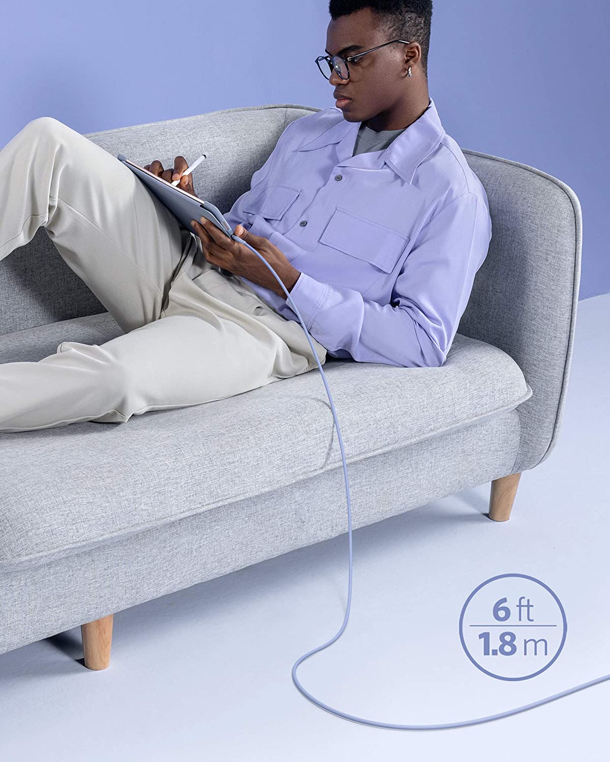 Anker 641 USB-C to Lightning Cable (3 ft, Flow Silicone)