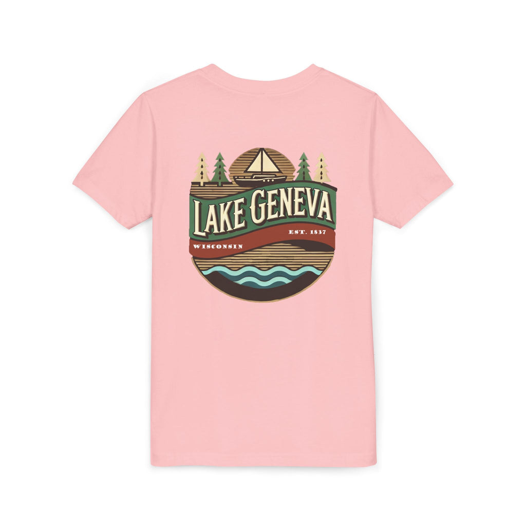 Retro Lake Geneva Unisex Youth Short Sleeve Tee