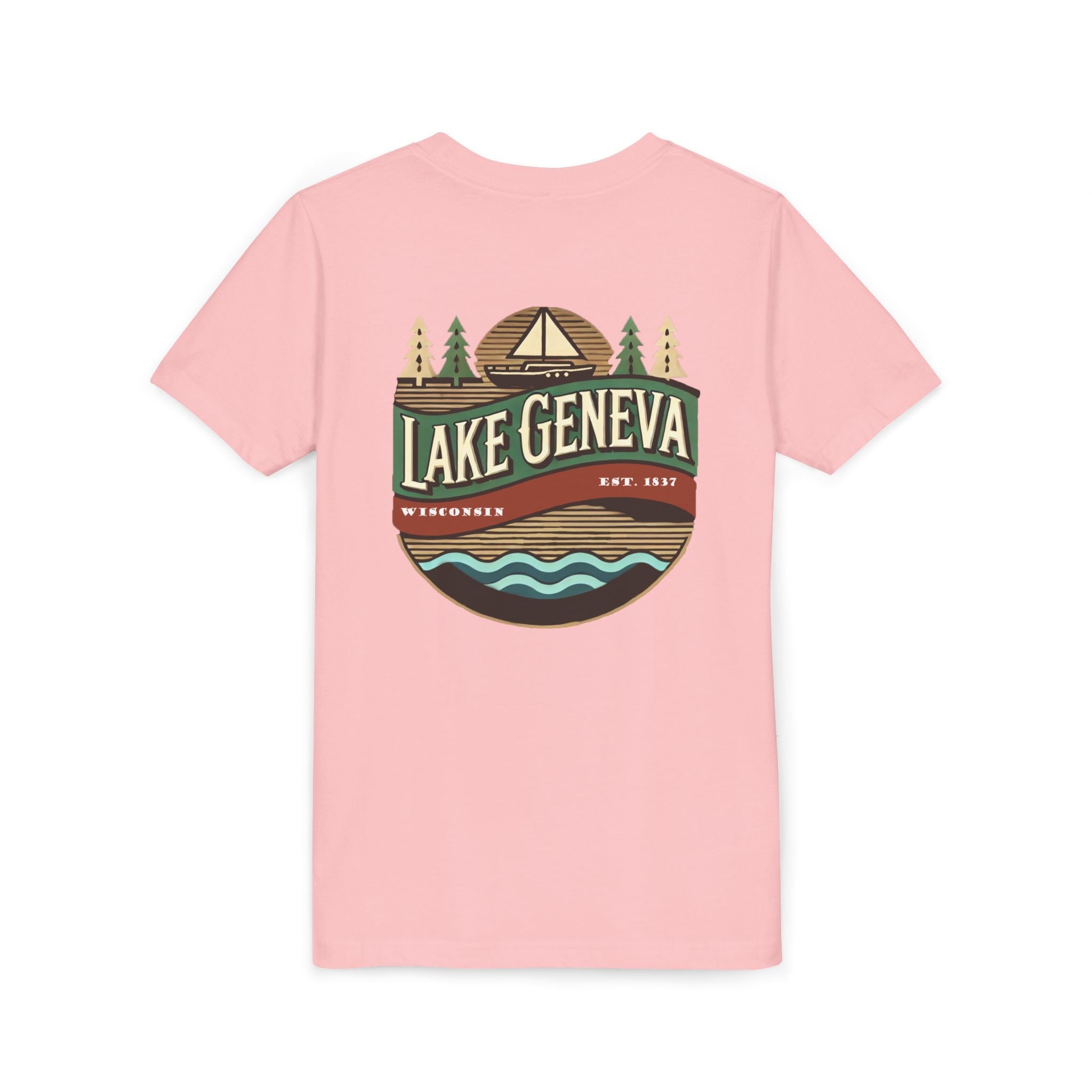 Retro Lake Geneva Unisex Youth Short Sleeve Tee