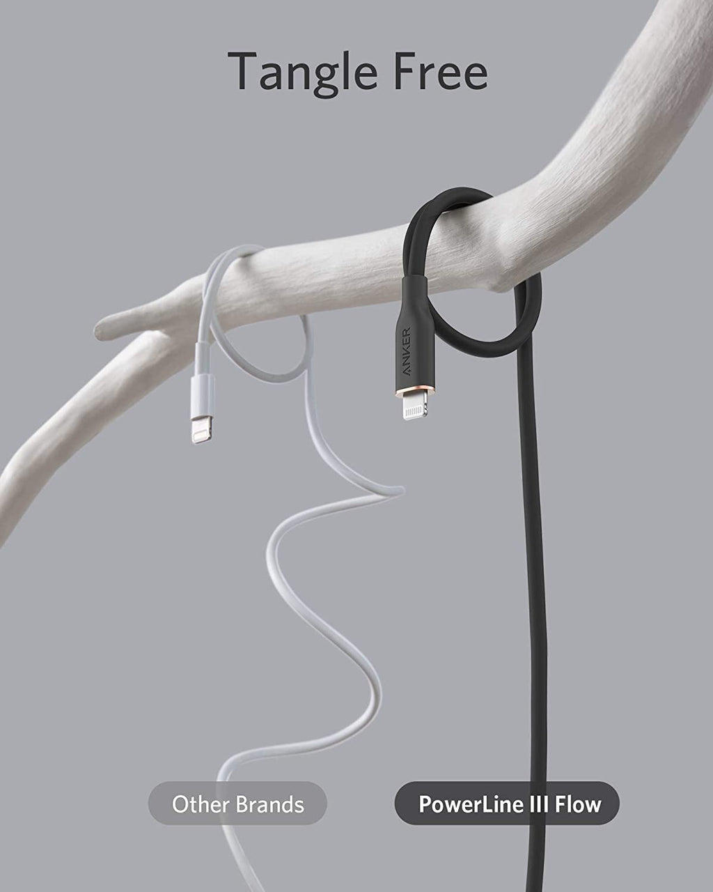 Anker 641 USB-C to Lightning Cable (3 ft, Flow Silicone)