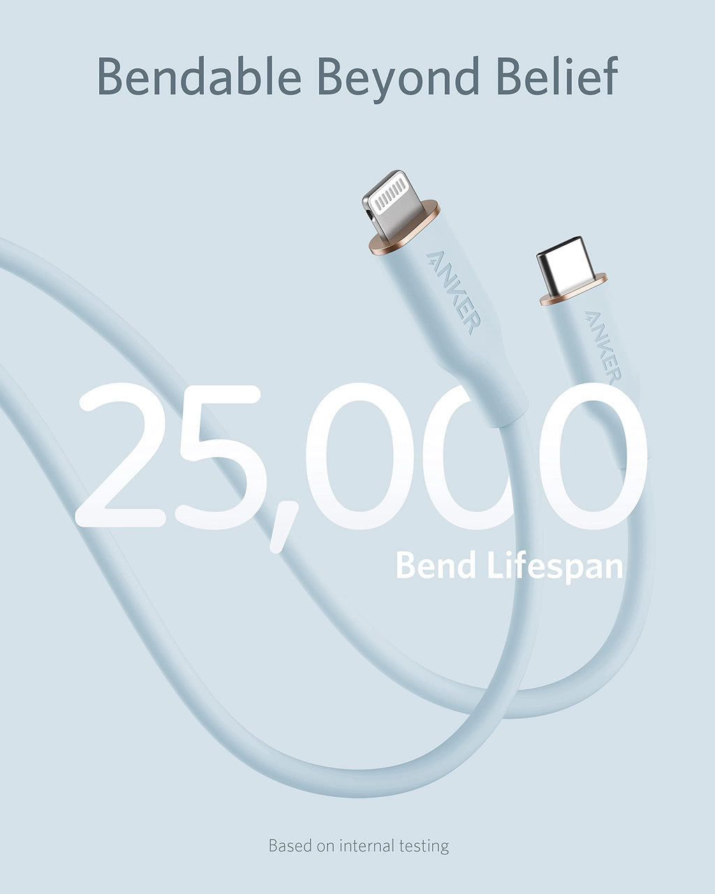 Anker 641 USB-C to Lightning Cable (6 ft, Flow Silicone)