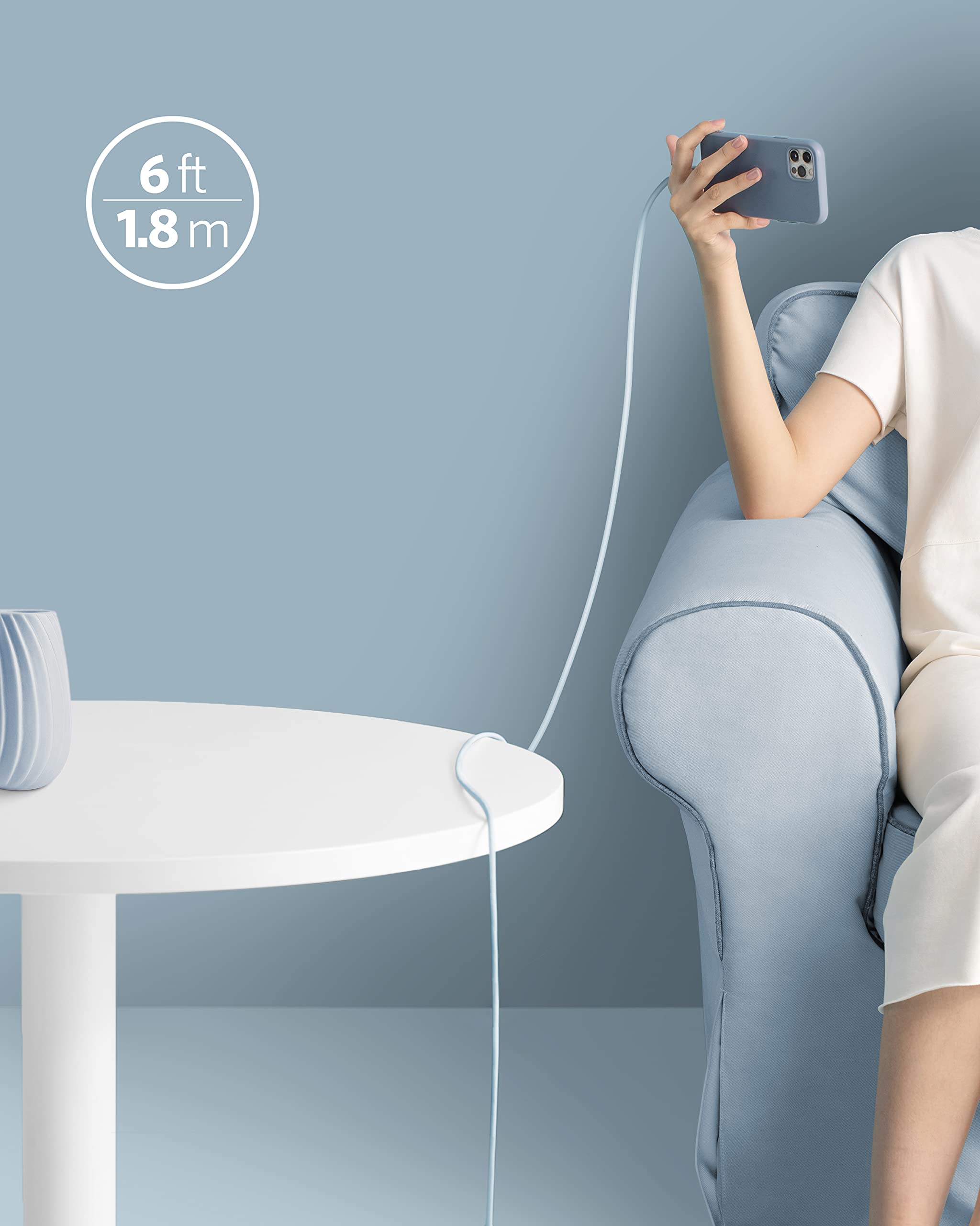 Anker 641 USB-C to Lightning Cable (6 ft, Flow Silicone)