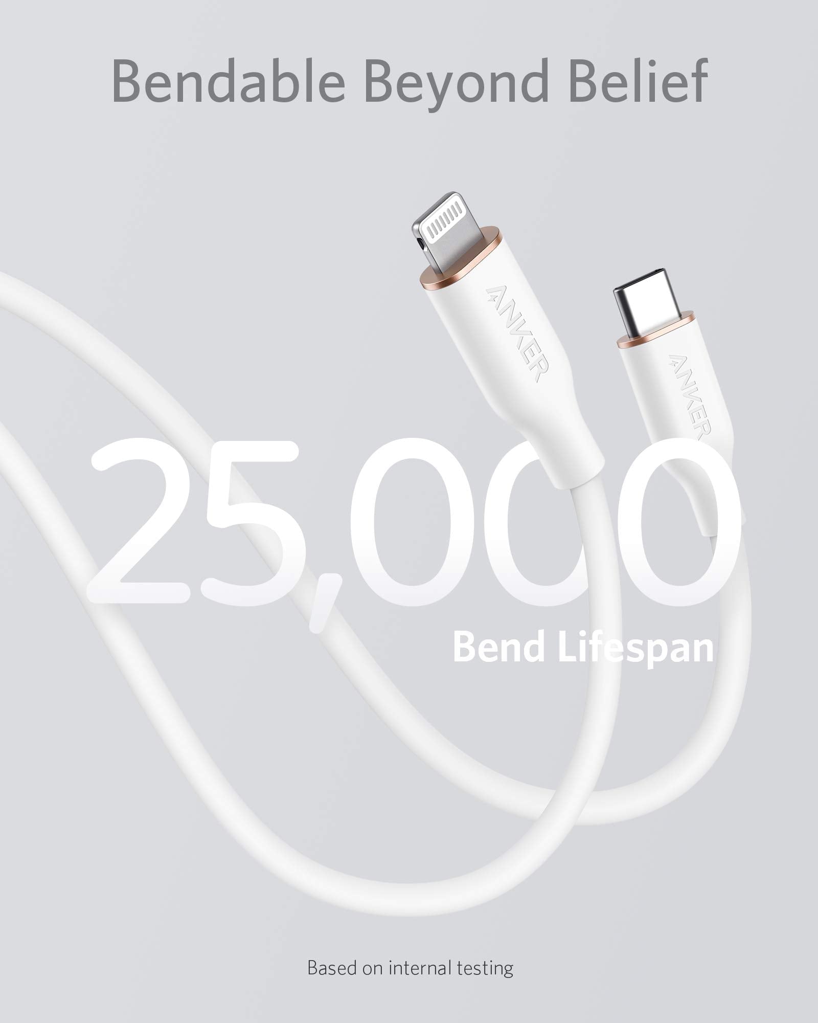 Anker 641 USB-C to Lightning Cable (6 ft, Flow Silicone)