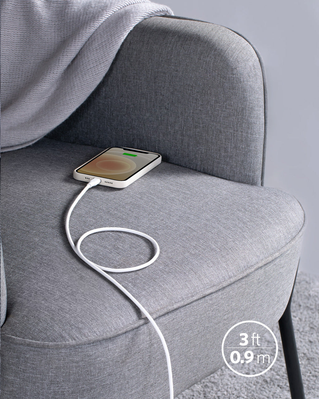 Anker 641 USB-C to Lightning Cable (3 ft, Flow Silicone)