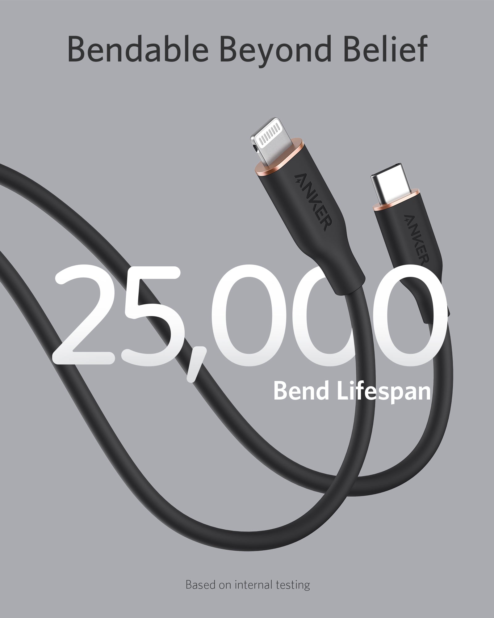Anker 641 USB-C to Lightning Cable (3 ft, Flow Silicone)