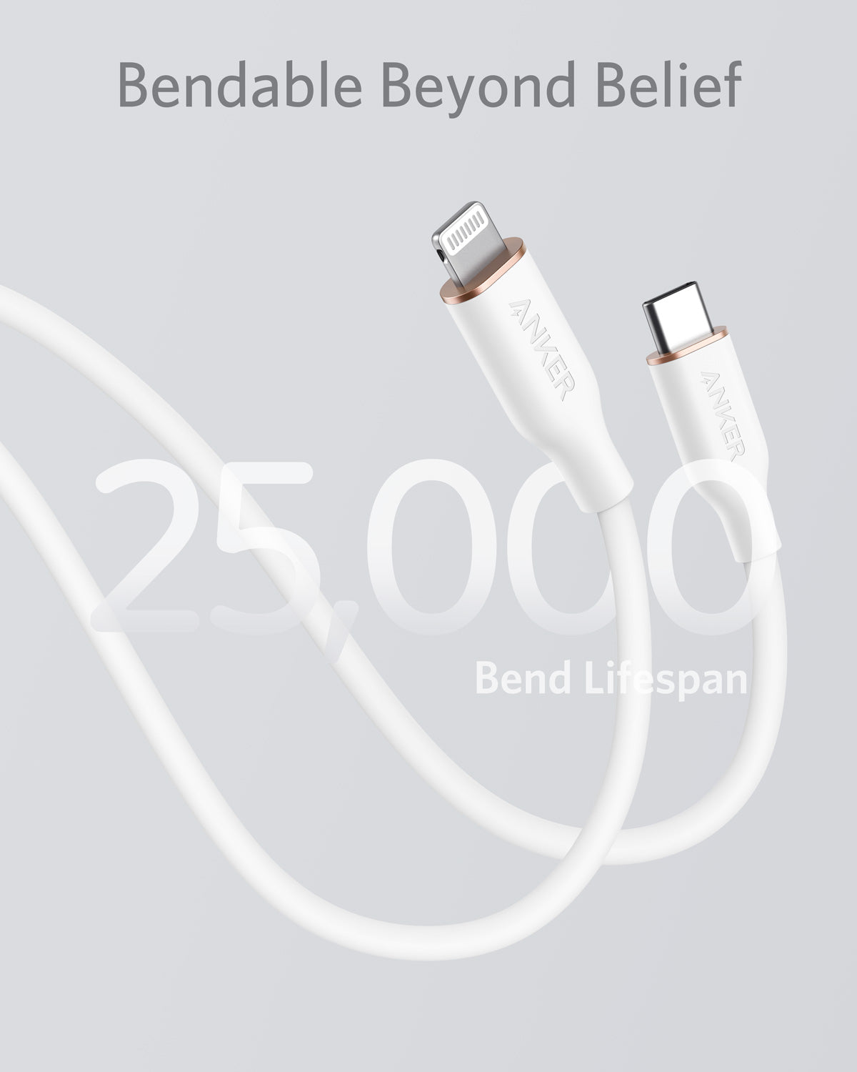 Anker 641 USB-C to Lightning Cable (3 ft, Flow Silicone)