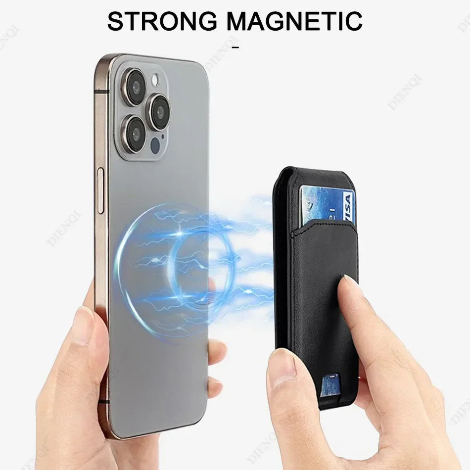 Magsafe Case Phone Back Cover Magnetic Pu Leather Wallet Card Holder