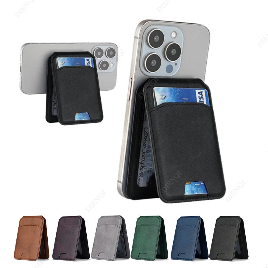 Magsafe Case Phone Back Cover Magnetic Pu Leather Wallet Card Holder