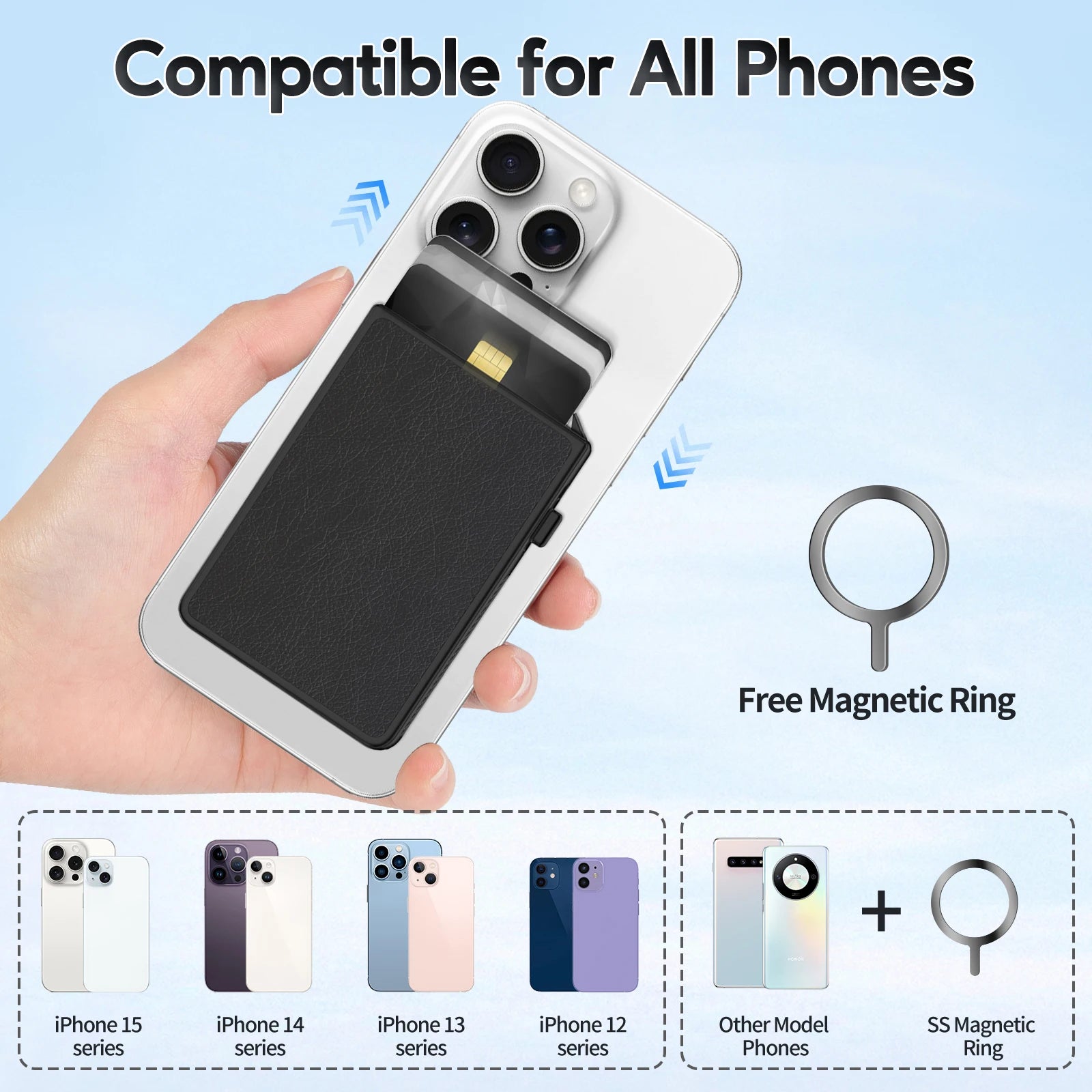 Magnets MagSafe Wallet Pop Up Card Holder Magnetic Card Case Slim