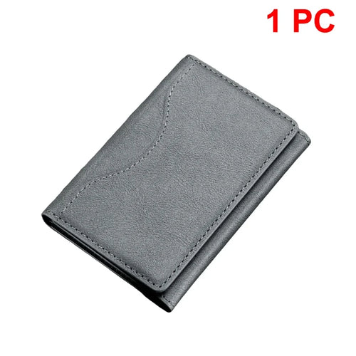 Trifold Magnetic Phone Wallet PU Leather Card Bag Magsafe Card Holder