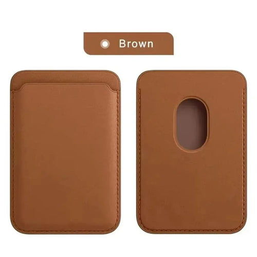 MagSafe Leather Wallet Case for iPhone 16/15/14/13/12 Pro — Magnetic Card Holder with RFID Protection