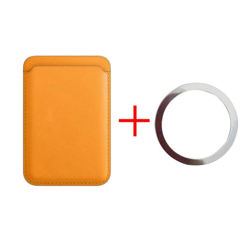 For Magsafe Magnetic Luxury Leather Adsorption Card Holder Wallet Case