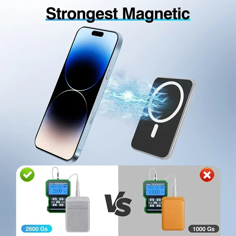 Mobile Phone Magsafe Wallet Mag Card Holder Elastic Slim Cardholder