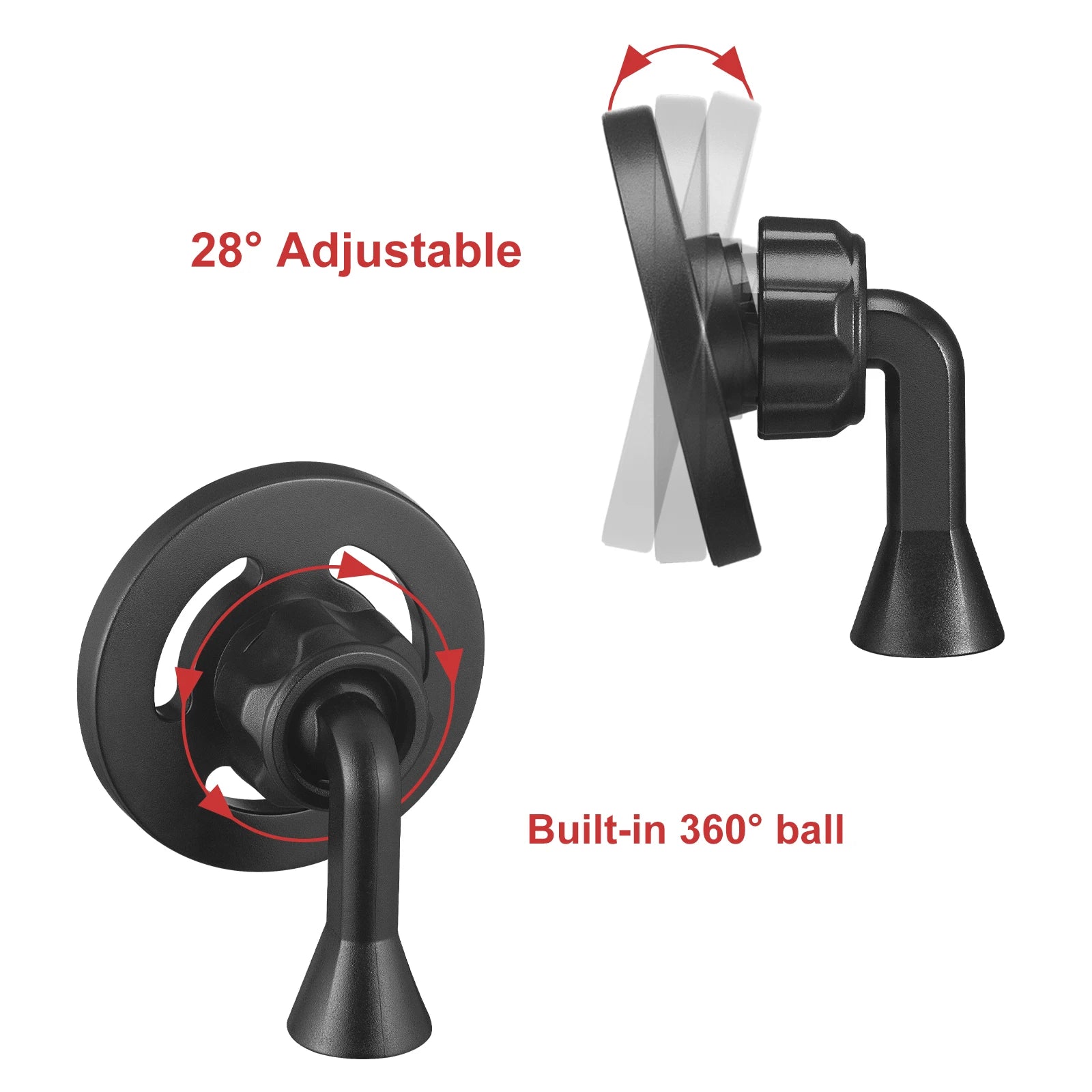 Magnetic Phone Tripod Mount Adapter with 1/4"-20 Hole for MagSafe for