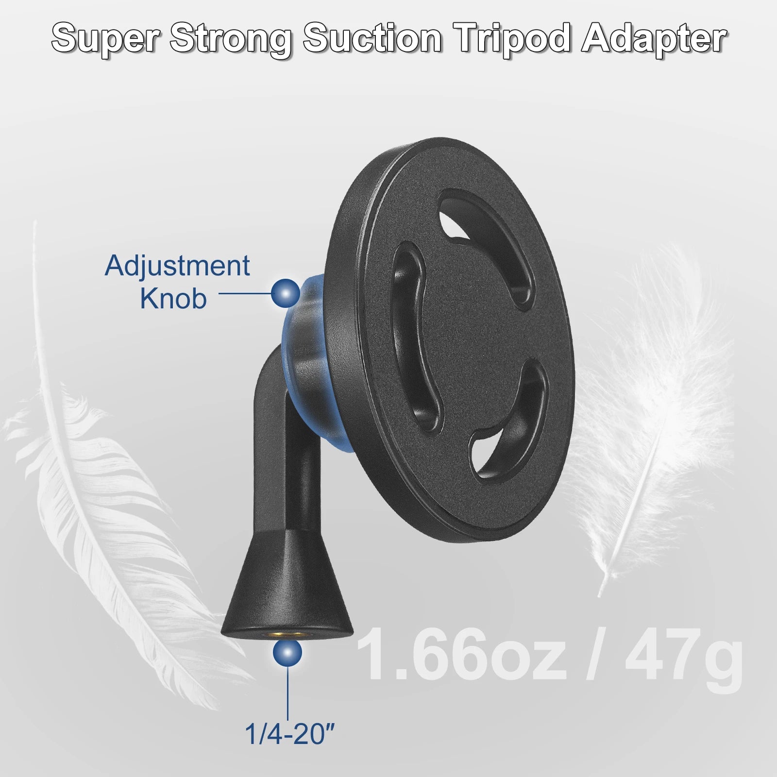 Magnetic Phone Tripod Mount Adapter with 1/4"-20 Hole for MagSafe for