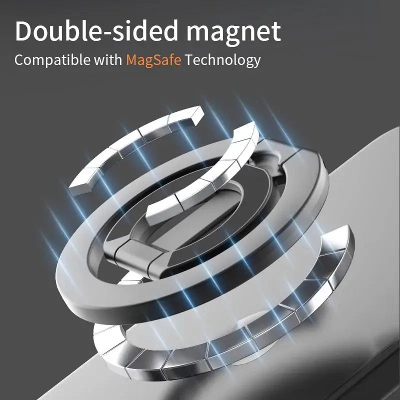 Double Sided Magnetic Phone Ring Holder Portable Folding Stand Phone