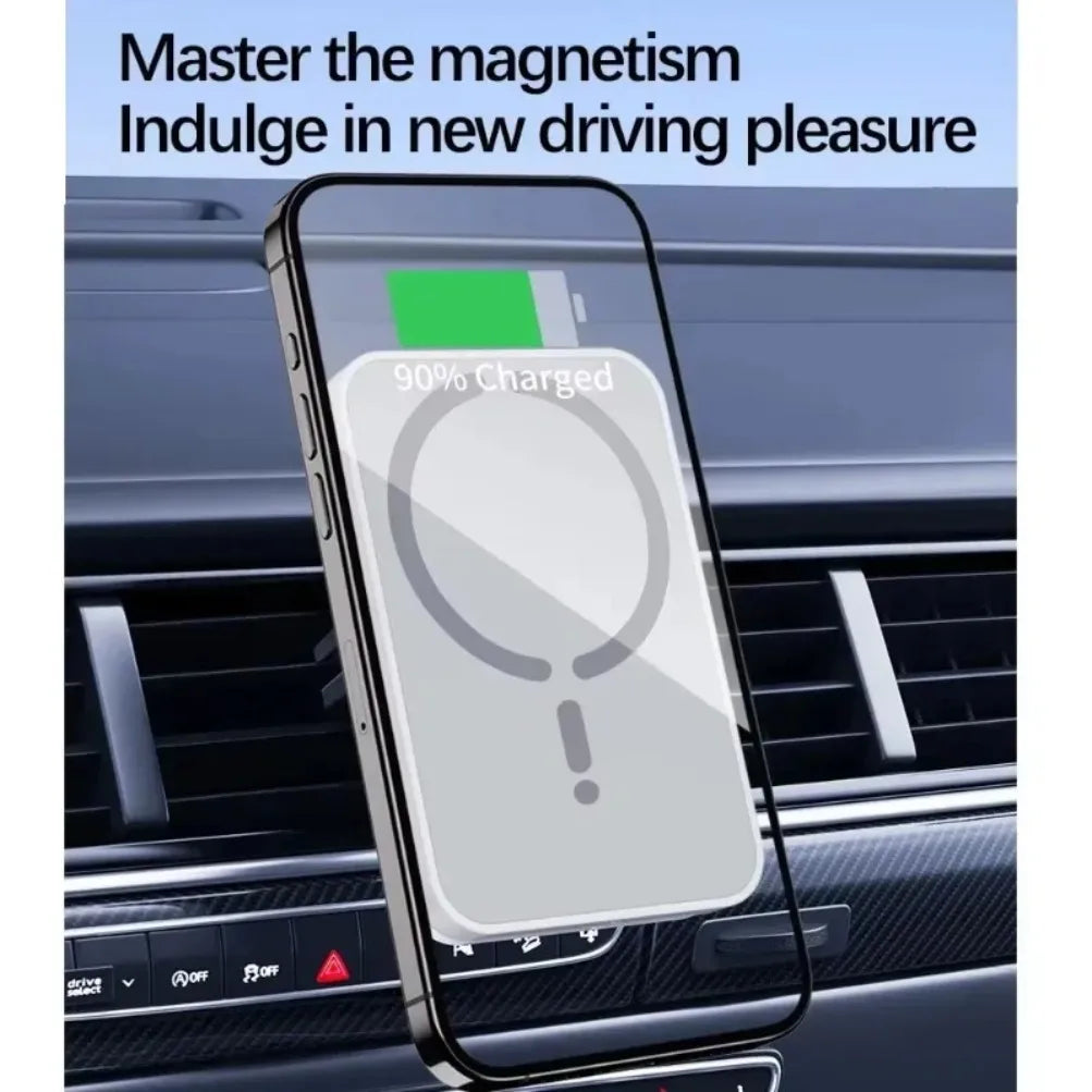 30W Magnetic Car Air Vent GPS Phone Holder Stand Wireless Charger For