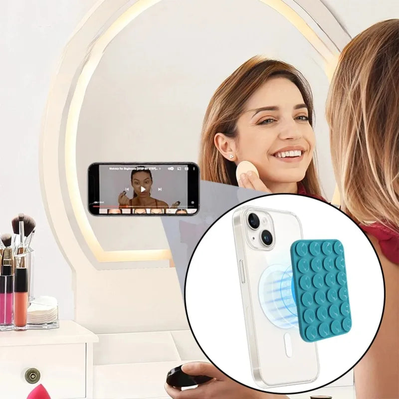 Silicone Suction Cup Mobile Phone Holder For Magsafe Magnetic Phone