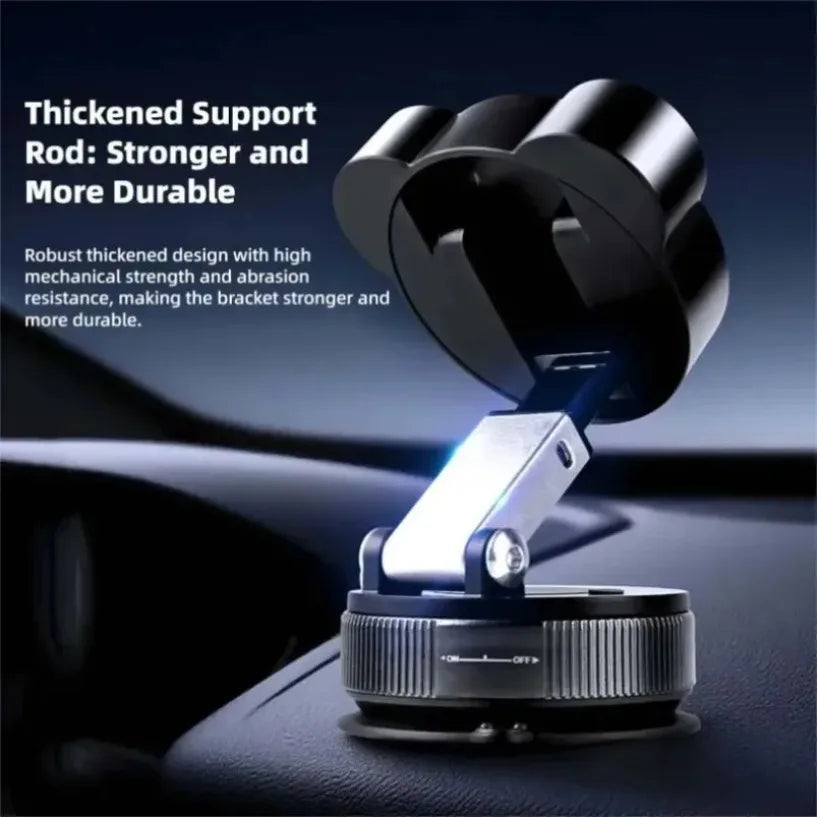 Car Vacuum Suction Cup Magnetic Phone Holder Foldable Desk Stand For