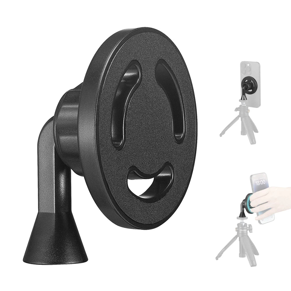 Magnetic Phone Tripod Mount Adapter with 1/4"-20 Hole for MagSafe for