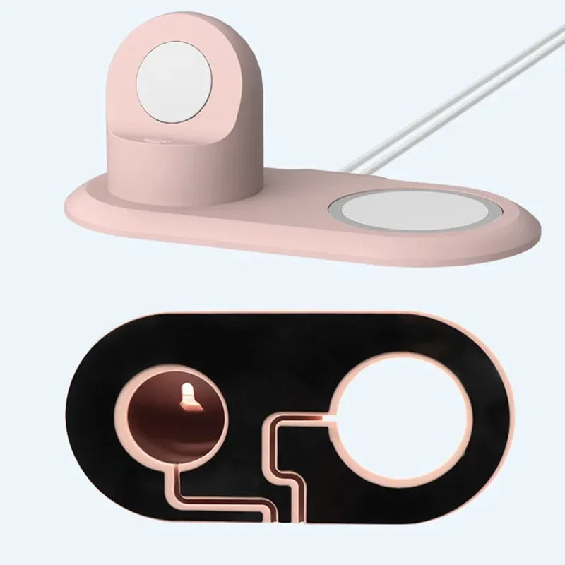 Silicone Phone Holder Stand For iPhone 13 Pro Max Apple Watch Magsafe