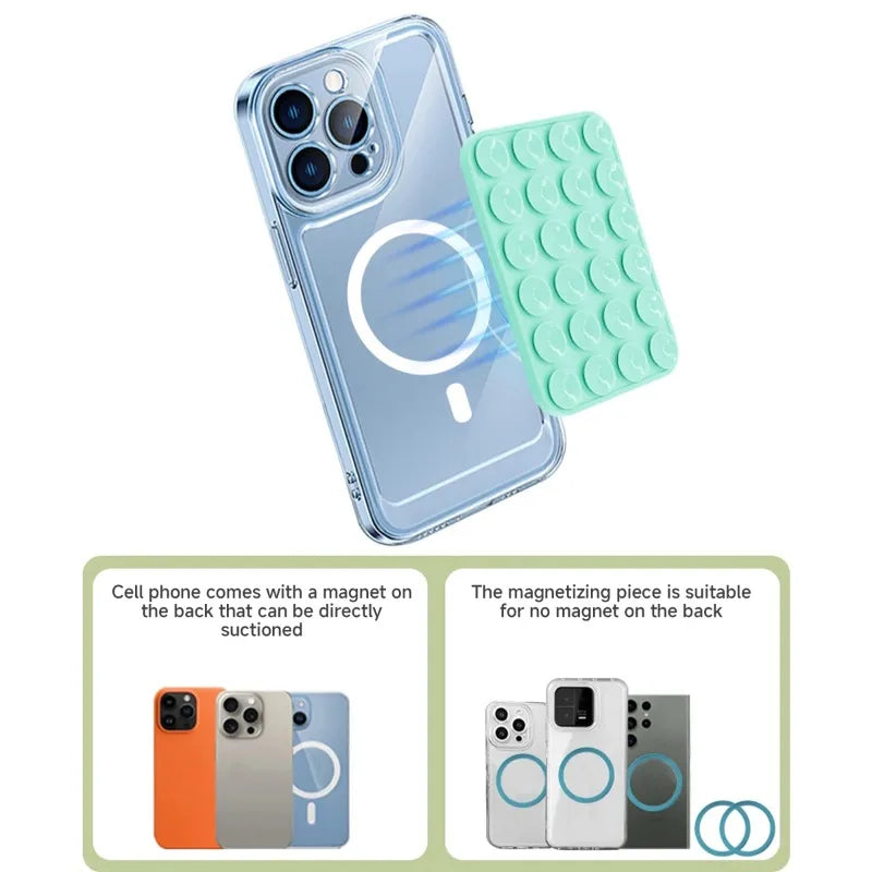 Silicone Suction Cup Mobile Phone Holder For Magsafe Magnetic Phone