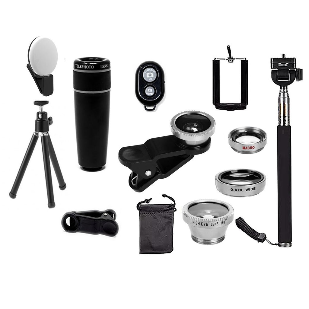 iPhone Camera Lens Kit — 11 Pro Lenses + Tripod & Bluetooth Remote